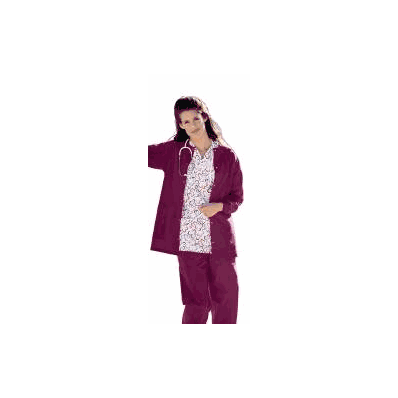 Warm-up Jacket Burgundy Medium Raglan Sleeve