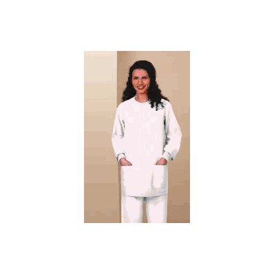 Warm-up Jacket White Medium Raglan Sleeve Wai