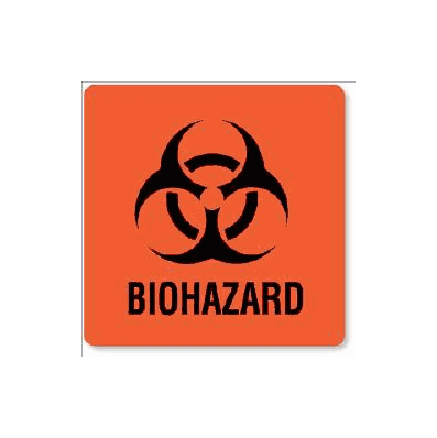 Warning Label Biohazard Biohazard Fluorescent