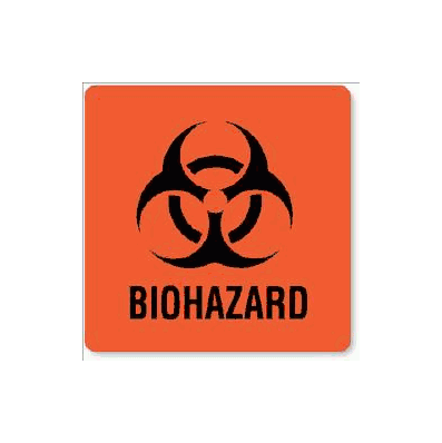 Warning Label Biohazard Biohazard Red 3 X 3 I