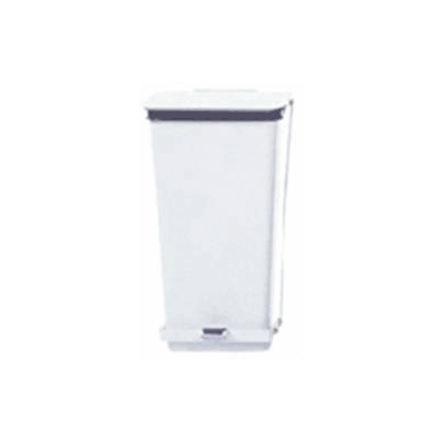 Waste Receptacle 13 Gallon White Steel - Can,