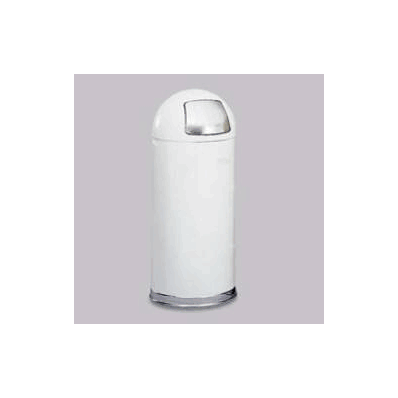 Waste Receptacle 15 Gallon White Steel - Rece