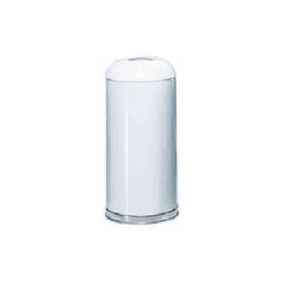 Waste Receptacle 15 Gallon White Steel Round