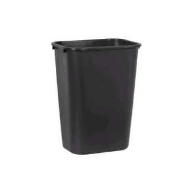 Waste Receptacle 41-1/4 Quart Black Lldpe - W