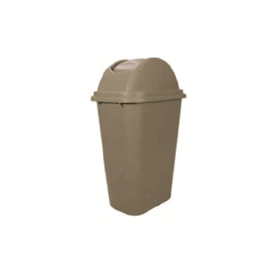 Waste Receptacle Beige Plastic - Wastebasket,