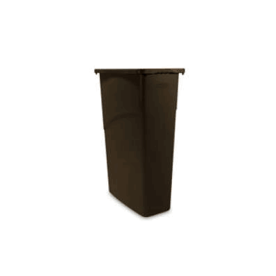 Waste Receptacle Slim Jim 23 Gallon Brown Pl