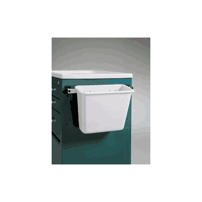 Waste Receptacle White Plastic - Wastebasket,