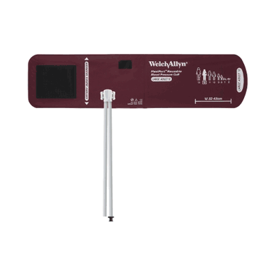 Welch Allyn REUSE-12-2TP Blood Pressure Cuff, BURGUNDY 32-43cm Size 12 Cuff Arm Tri-Purpose Connector