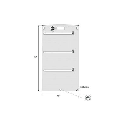 Welmed 1224-010 C-Arm Drape, 42" x 74" with 3 Tie Straps/Tape Tabs