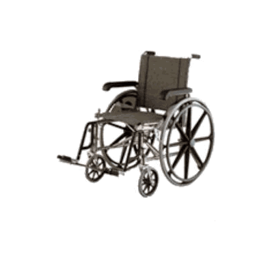 Wheelchair Flip Back Black - WheElchair, 20"
