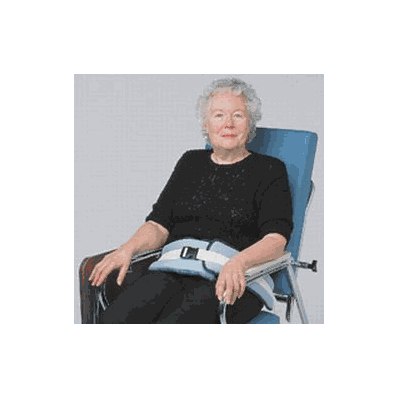 Wheelchair Safety Belt Padded 13" White/Blue