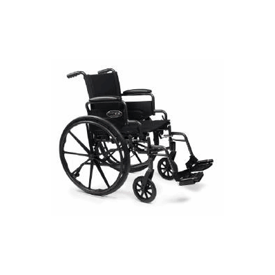 Wheelchair Traveler L4 Flip Back Full Arm Bl
