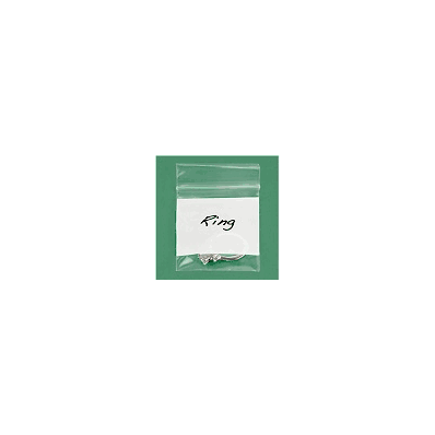White Block Reclosable Bags, 2 Mil, 1-1/2 x