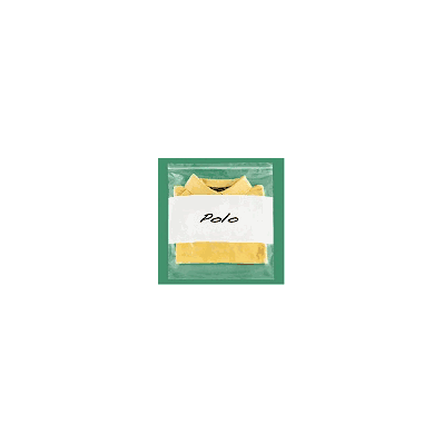 White Block Reclosable Bags, 2 Mil, 14 x 20