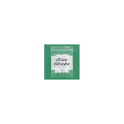 White Block Reclosable Bags, 2 Mil, 3 x 5",