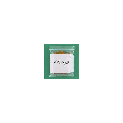 White Block Reclosable Bags, 2 Mil, 4 x 6",
