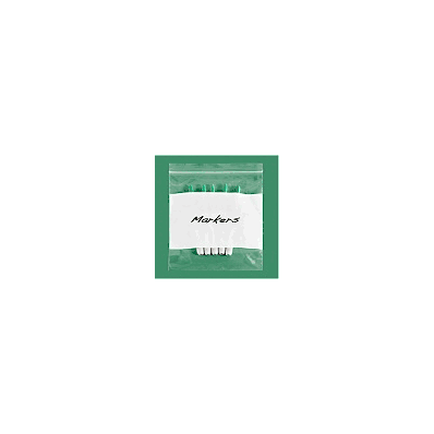 White Block Reclosable Bags, 2 Mil, 6 x 9",