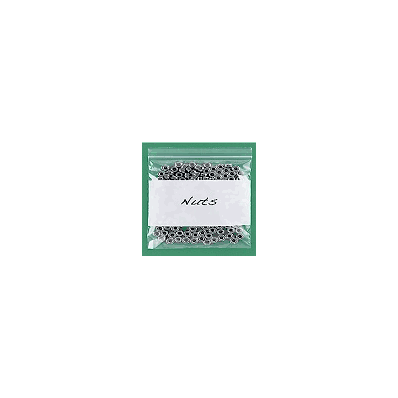 White Block Reclosable Bags, 2 Mil, 7 x 8",