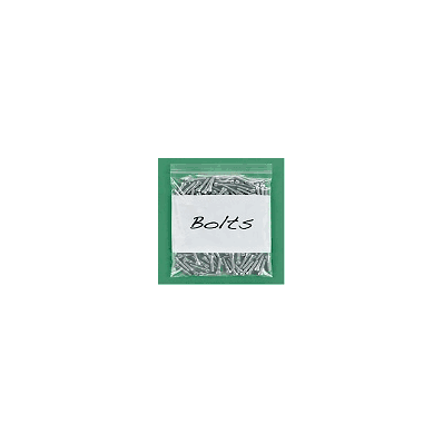 White Block Reclosable Bags, 2 Mil, 9 x 12"