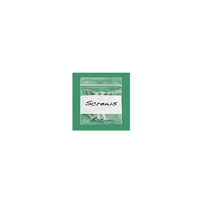 White Block Reclosable Bags, 4 Mil, 2 1/2 x