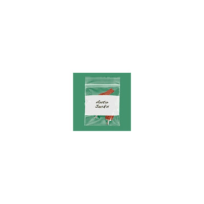 White Block Reclosable Bags, 4 Mil, 2 x 3",