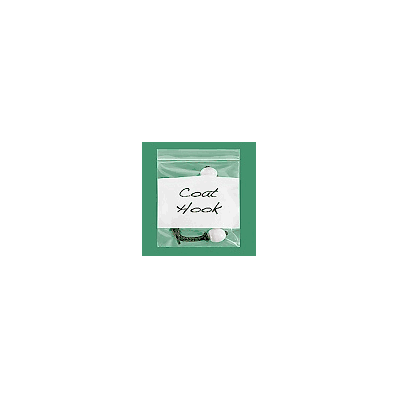 White Block Reclosable Bags, 4 Mil, 5 x 7",