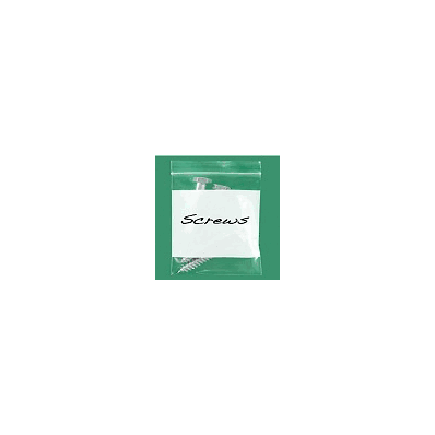 White Block Reclosable Bags, 6 Mil, 4 x 6",