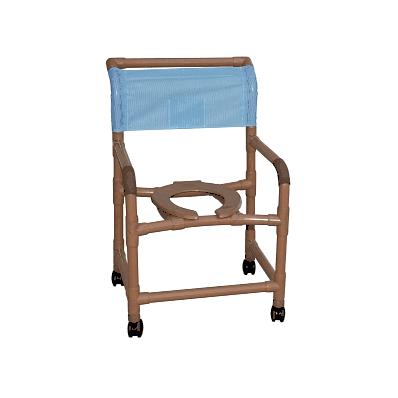 Wide Shower Chair, Woodtone Pvc, Deluxe