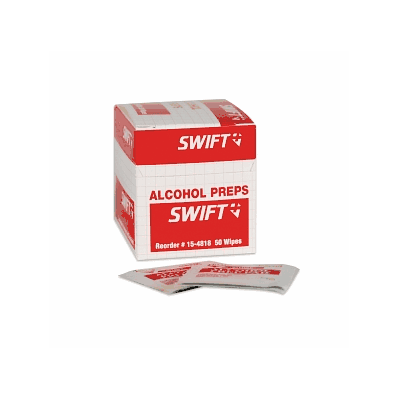 Wipes, Alcohol, 70%, 1"X 2 1/2", 50ea / Bx
