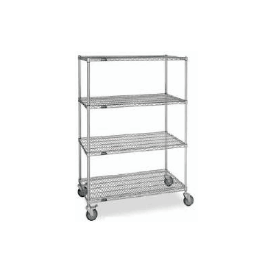 Wire Cart - Shelf Unit, Chrome Wire 4shelf 24