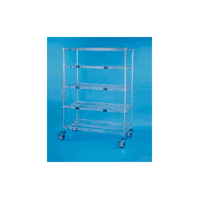 Wire Shelf Exchange Cart Nexel Chrome Plated
