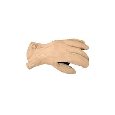Work Glove Large Leather Buttermilk Hemmed Cu