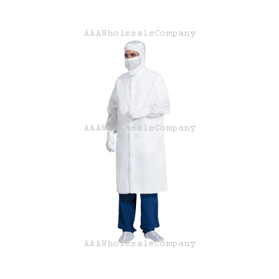 Worklon, Unisex LD-100 White Zipper Closure Frock