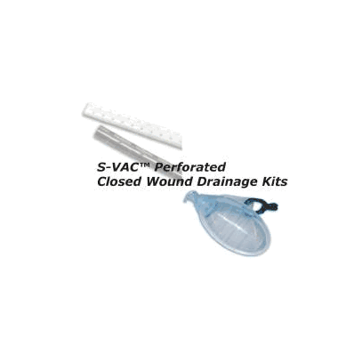 Wound Drain, 100 mL, 7 mm, 4 Channel Flat Full Perforated 