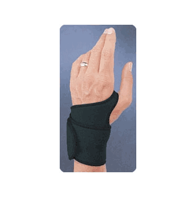 Wrap, Wrist, Neoprene, One Size, Black, Lf