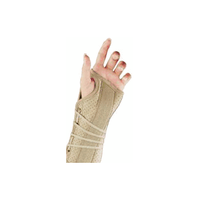 Wrist Brace, Cock-up Sft Fit Suede Lt Bge -