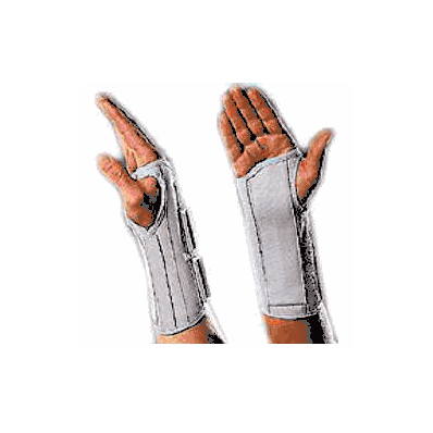 Wrist Brace Contoured Canvas Left Hand Gray S
