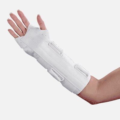 Wrist/Forearm splint, 10", large, vinyl, left