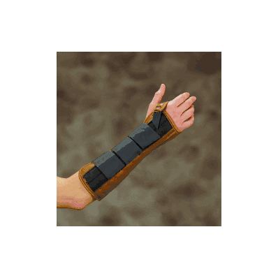 Wrist/Forearm splint, small 11". leatherette, right