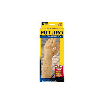 Wrist Splint Elastic Left Hand Beige Medium -
