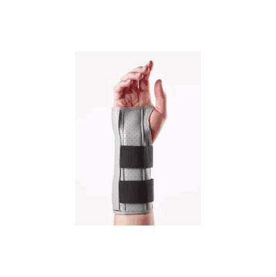 Wrist Splint, Signature Vinyl Rt Gry 6" Sm -