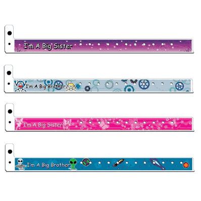 Wristband, 10", Adj, "Im A Big Brother" Lf -