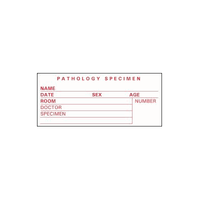 Write-on Label Timemed Specimen / Pathology L