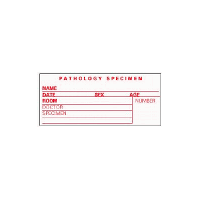 Write-on Label Timemed Specimen / Pathology L