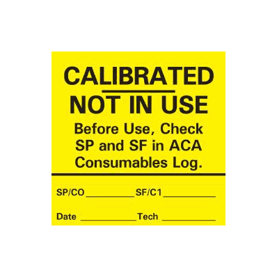 Write-on Label Timemed Warning Label Calibrat