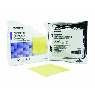 Xeroform Petrolatum Dressing, Size 4 x 4" Square