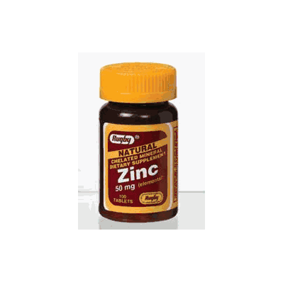 Zinc Supplement Rugby 50 Mg Tablet 100 Per B