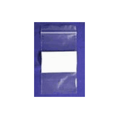Zip Closure Bag With Write-on Block Dawnmist