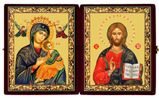 Christ the Teacher / Virgin of Perpetual Help, Diptych in Velvet Case