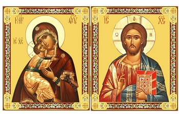Christ The Teacher and Virgin of Vladimir, Diptych 